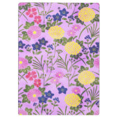 Pretty Purple Vintage Flower Pattern Klemmbrett (Rückseite)