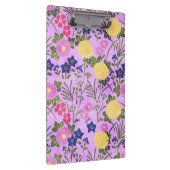 Pretty Purple Vintage Flower Pattern Klemmbrett (Rechts)