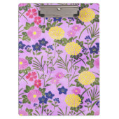 Pretty Purple Vintage Flower Pattern Klemmbrett (Vorderseite)