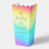 Pretty Rainbow Personalized Wedding Popcorn Geschenkschachtel (Vorderseite)