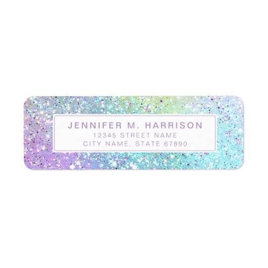 Pretty Rainbow Return Address Labels (Vorne)
