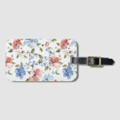 Pretty Red Blue Flowers Gepäckanhänger (Vorderseite (Horizontal))