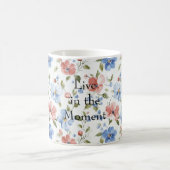 Pretty Red Blue Flowers Kaffeetasse (Mittel)