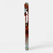 Pretty Red Haired Fairy with Dragon Monogrammed iPhone Hülle (Linke Seite)