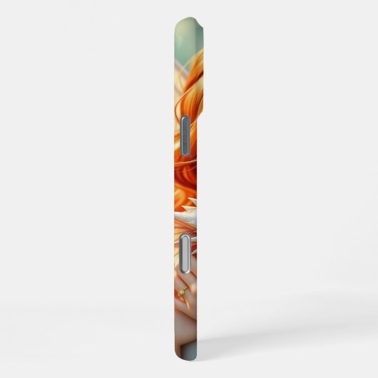 Pretty Red Haired Fairy with Dragon Monogrammed iPhone Hülle (Rechte Seite)