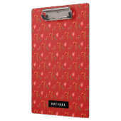 Pretty Red Poppies Pattern Personalised Klemmbrett (Links)
