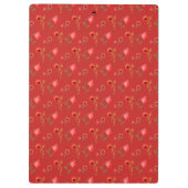 Pretty Red Poppies Pattern Personalised Klemmbrett (Rückseite)