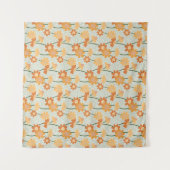 Pretty retro muted 1970s Flowers Wandteppich (Vorderseite (Horizontal))