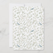 Pretty Romantic Blue Birds Dream Wedding Einladung (Rückseite)