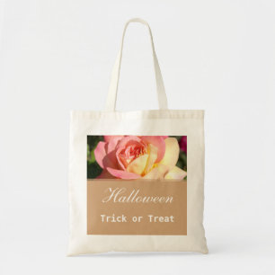 Pretty rose flowers Halloween trick or treat Tragetasche