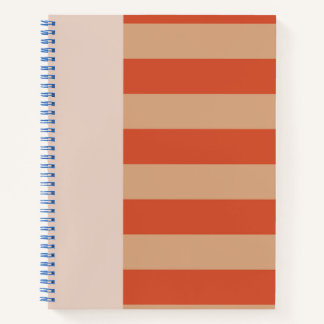 Pretty Rust and Orange stripes pattern  Notizblock