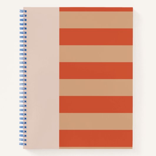 Pretty Rust and Orange stripes pattern Notizblock (Vorderseite)