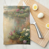 Pretty Scenic Lake Geschirrtuch (Viertel Falte)