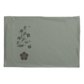 Pretty Soft Green Floral Pillowcase Set Kissenbezug (Rückseite-Links)