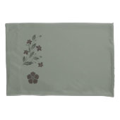 Pretty Soft Green Floral Pillowcase Set Kissenbezug (Vorderseite-Links)