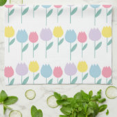 Pretty Spring Tulips Pastel Floral Birthday Party Geschirrtuch (Gefaltet)
