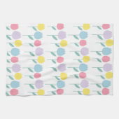 Pretty Spring Tulips Pastel Floral Birthday Party Geschirrtuch (Horizontal)