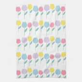 Pretty Spring Tulips Pastel Floral Birthday Party Geschirrtuch (Vertikal)