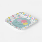 Pretty Spring Tulips Pastel Floral Birthday Party Pappteller (Gewinkelt)