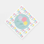 Pretty Spring Tulips Pastel Floral Birthday Party Serviette (Ecke)
