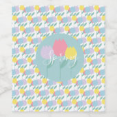 Pretty Spring Tulips Pastel Floral Birthday Party Weinetikett (Einzelnes Label)