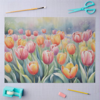Pretty spring tulips seidenpapier