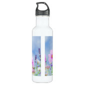 Pretty Spring Wild Flowers Edelstahlflasche (Rückseite)