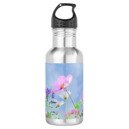 Pretty Spring Wild Flowers Edelstahlflasche (Vorderseite)