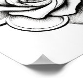 Pretty Sugar Skull Image Black + White Art on Wall Poster (Ecke)