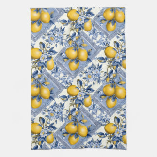 Pretty Talavera Tile All-Over Print Lemons Geschirrtuch