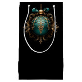 PRETTY TEAL AND GOLD CHRISTMAS ORNAMENTS KLEINE GESCHENKTÜTE (Vorderseite)