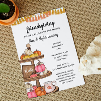 Pretty Thanksgiving Invitation Einladung