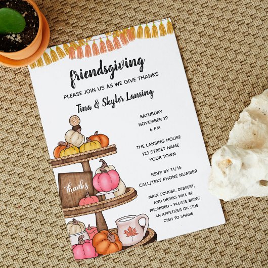 Pretty Thanksgiving Invitation Einladung