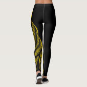 Pretty Trendy Leopard Print Gold Leggings (Rückseite)