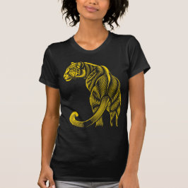 Pretty Trendy Leopard Print Gold T-Shirt