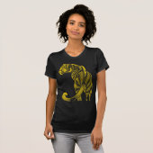 Pretty Trendy Leopard Print Gold T-Shirt (Vorne ganz)