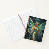 Pretty Turquoise and Gold Fairy Personalized Notizblock (Innenseite)