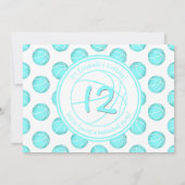 pretty turquoise basketballs pattern sports party einladung (Rückseite)