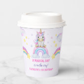 Pretty Unicorn Birthday Girl Pappbecher (Vorderseite)