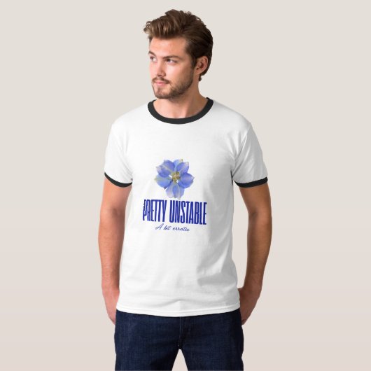 Pretty Unstable: Blue Floral Statement Tee (Vorne ganz)