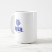 Pretty Unstable: Blue Floral Statement Tee Kaffeetasse (Vorderseite Links)
