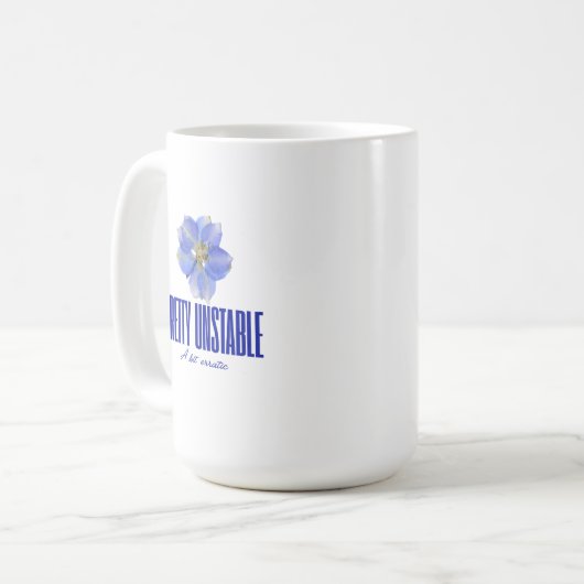Pretty Unstable: Blue Floral Statement Tee Kaffeetasse (Vorderseite Links)