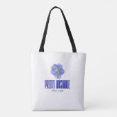 Pretty Unstable: Blue Floral Statement Tee Tasche (Rückseite)
