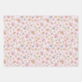 Pretty Vintage Flowers Floral Pattern Geschenkpapier Set (Vorderseite)