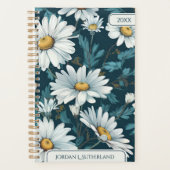 Pretty Watercolor Daisy Personalized Logo Planner Planer (Vorderseite)