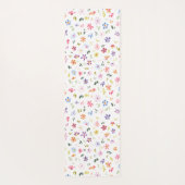Pretty Watercolor Floral Blooming Custom Name Yogamatte (Rückseite)
