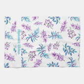 Pretty Watercolor Floral Garden Personalized Geschirrtuch (Horizontal)