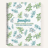 Pretty Watercolor Floral Garden Personalized Notizblock (Vorderseite)