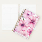 Pretty Watercolor Pink Floral Personalized Logo Planer (Anzeige)
