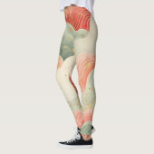 Pretty Watercolor Swirls Red/Green/Gold design Leggings (Links)